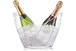 Yesland Clear Acrylic Champagne Chiller Bucket