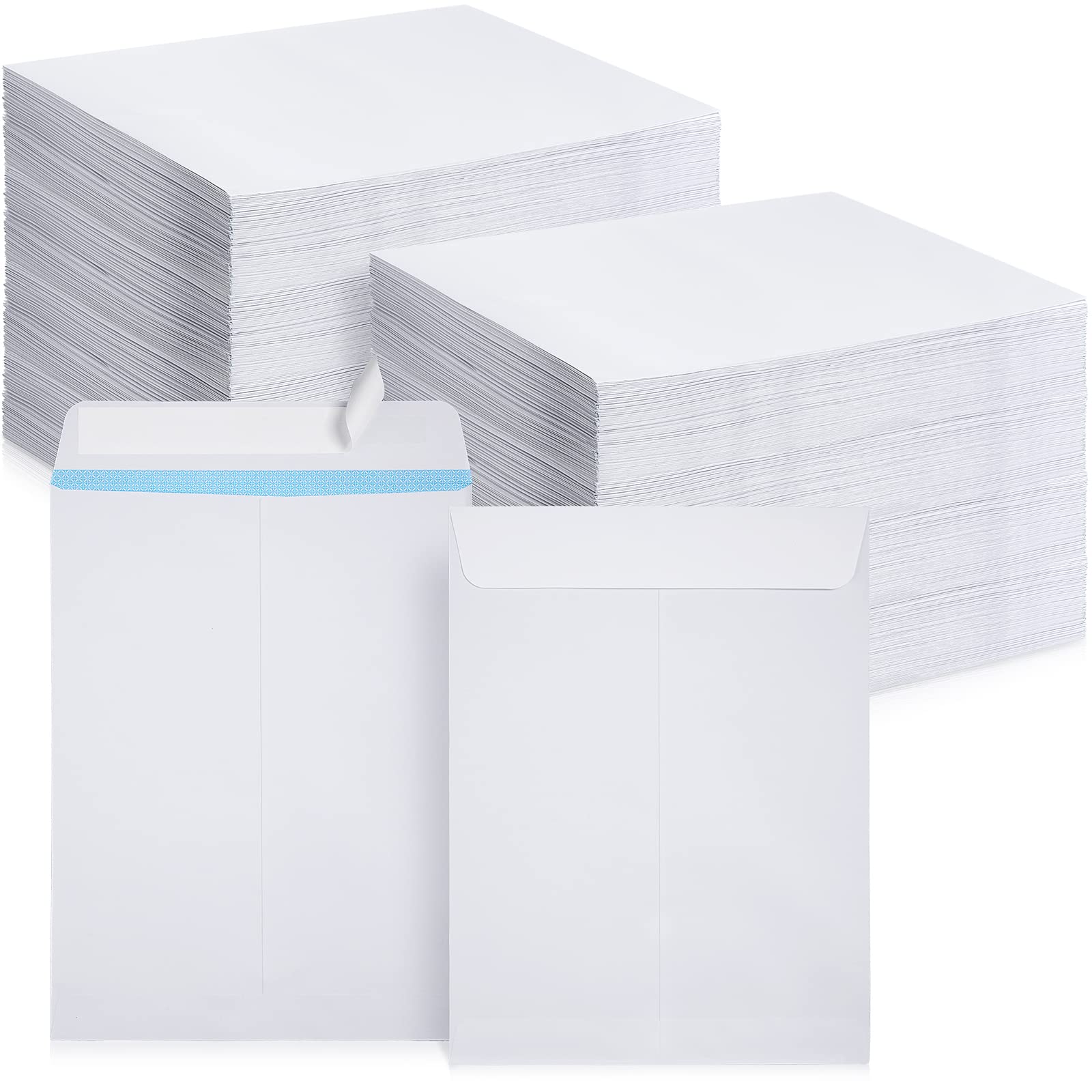 300 Pcs 9 x 12 Security Catalog Mailing Envelopes with Strong Peel and Seal Flap Booklet Envelope White Self Adhesive Catalog Envelopes for Secure