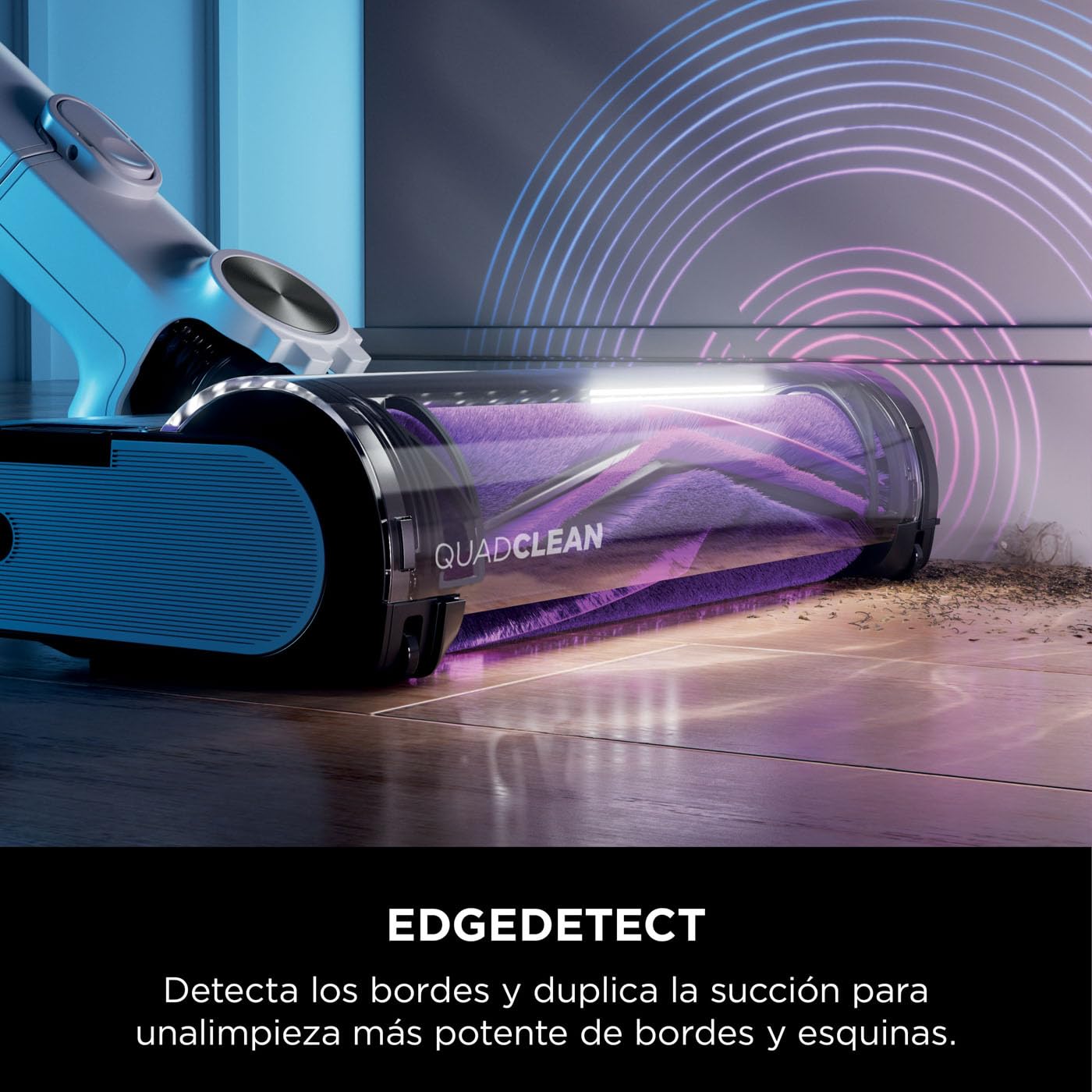 Shark Detect Pro Aspiradora sin cable, hasta 60 min de autonomía, tecnología Anti Hair Wrap, con boquilla estrecha y gran capacidad de succión, ligera, en blanco y gris, IW1611EU