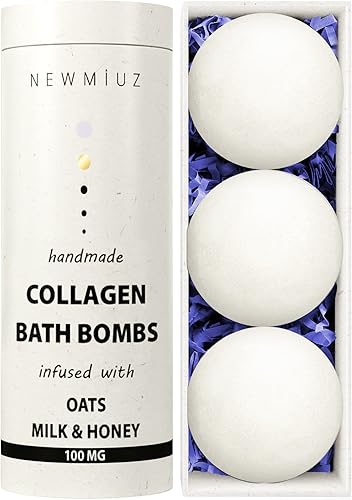 Bombas cremosas de baño de burbujas de colágeno infundidas con leche de avena y miel. Aditivos de baño esenciales de lujo para la nutrición de la disponible en Yaxa Peru