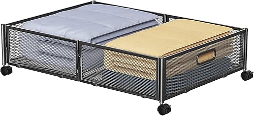 Almacenamiento debajo de la cama con ruedas, contenedores de almacenamiento debajo de la cama, organizador de almacenamiento de zapatos debajo de la