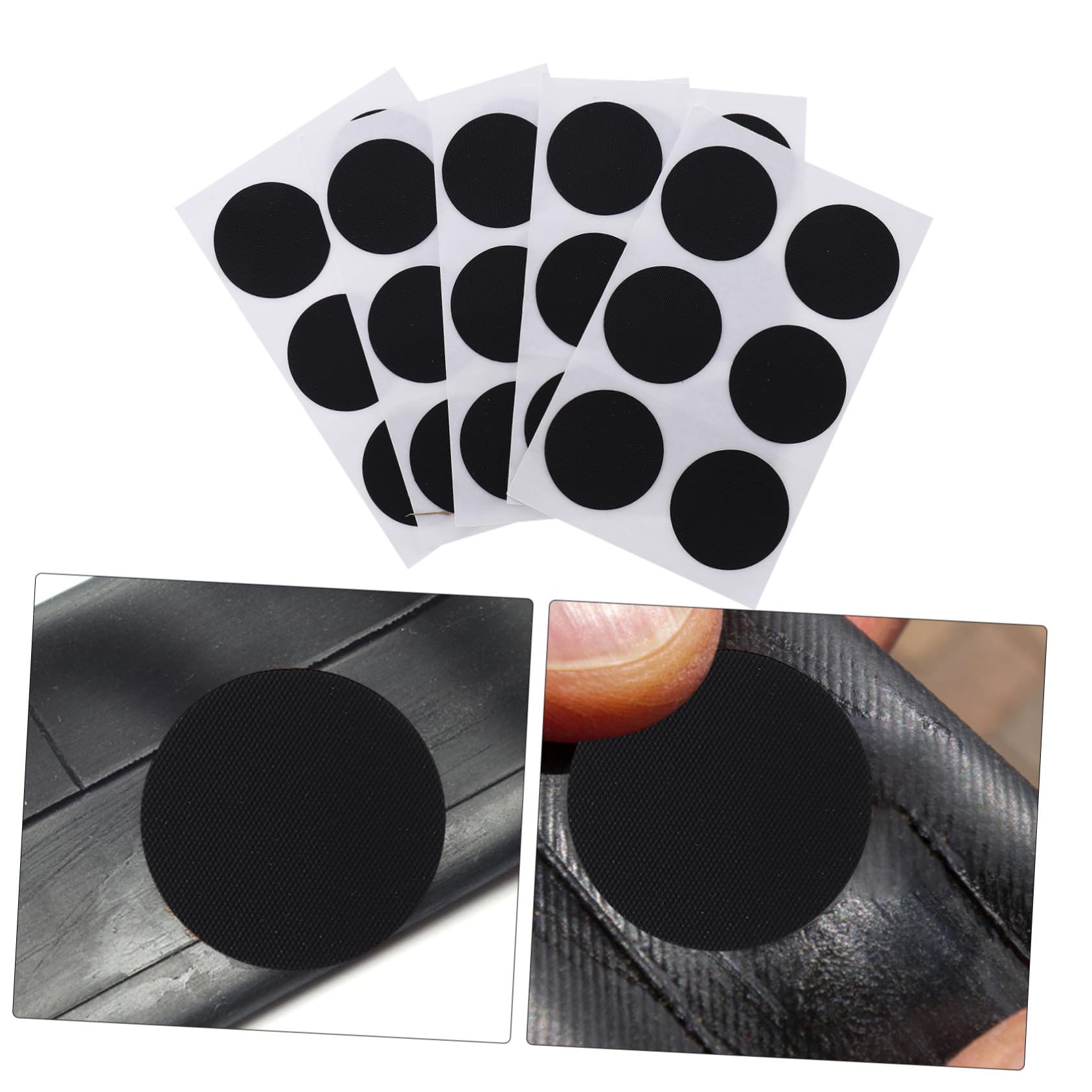 Unomor Bike Tire Fix Kit 30pcs Self-Adhesive Tire Patches Black Portable Bike Repair Tools