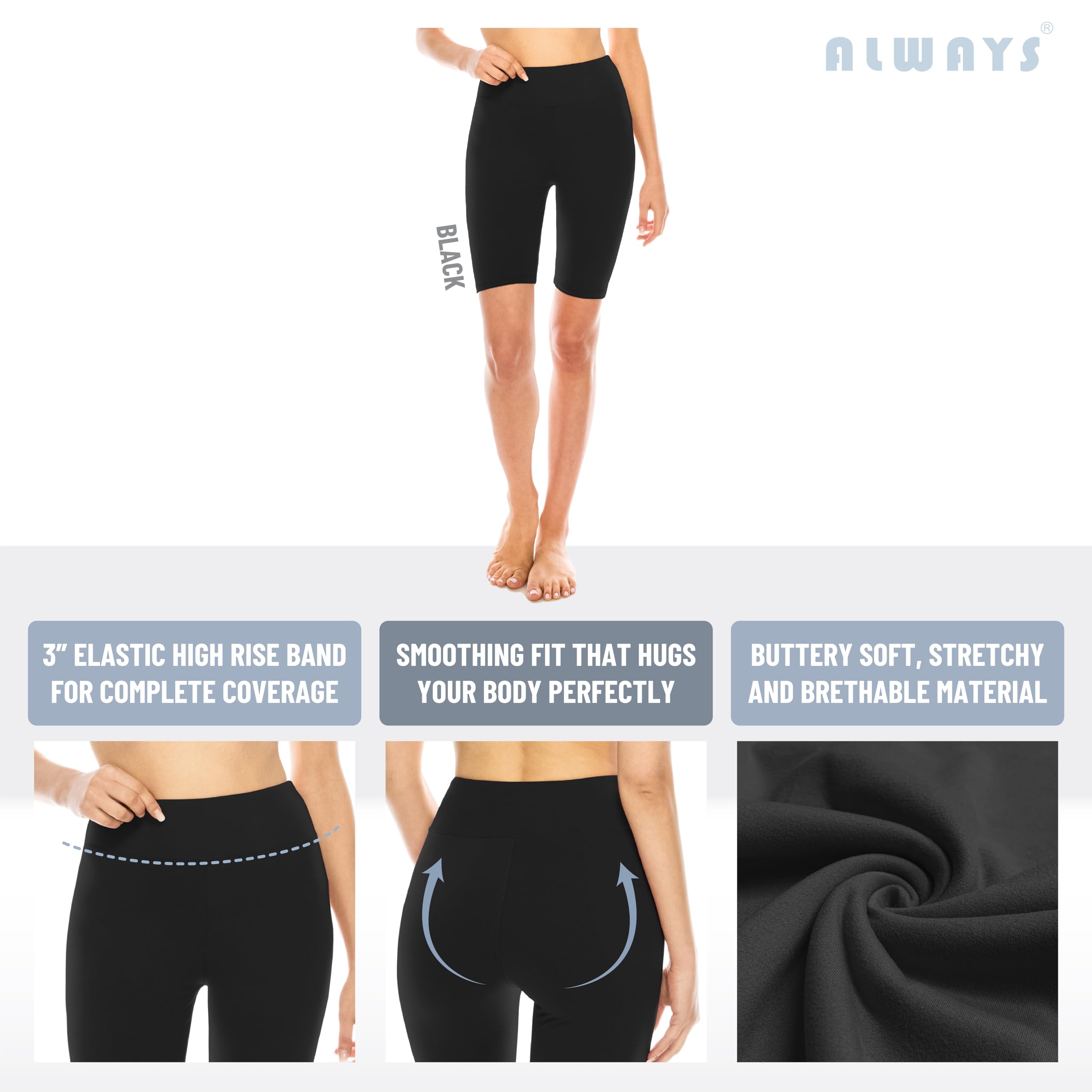 Pantalones cortos de ciclismo de cintura alta para mujer, pantalones de yoga para entrenamiento atlético, control de barriga, elásticos, para correr - Gris - Talla única