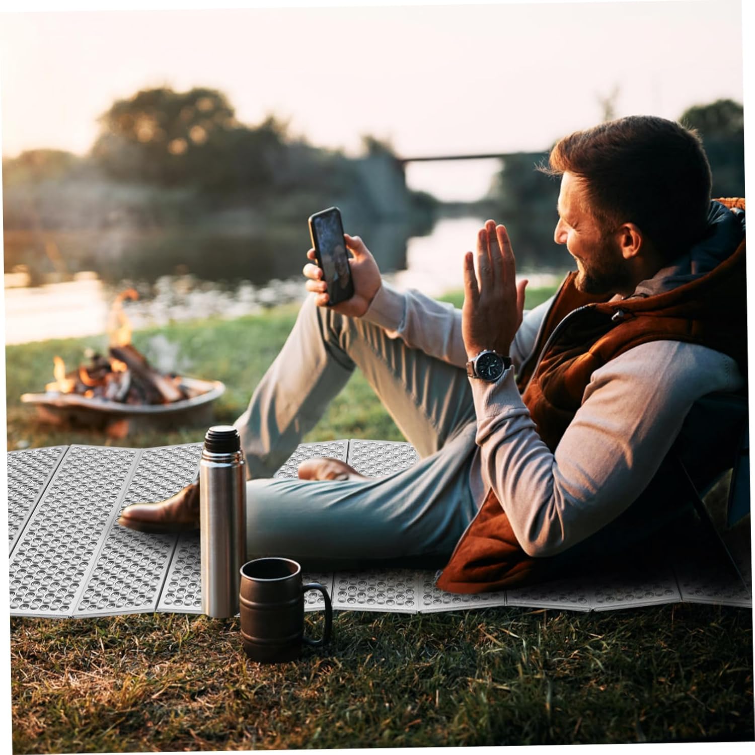 Insulated Camping Mat Pad for Hiking Beach Mat Thermal Sleeping Pad Outdoor Carpet