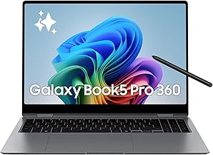 Samsung Galaxy Book5 Pro 360| Intel Evo Core Ultra 7 256V| Built-in AI| 16" (40.6cm) Touchscreen 2-in-1 Dynamic AMOLED 2X 120Hz| 500 Nits (16GB/512GB SSD/Intel Arc/Win11/MSO'21/Gray/1.69kg)|With S-Pen