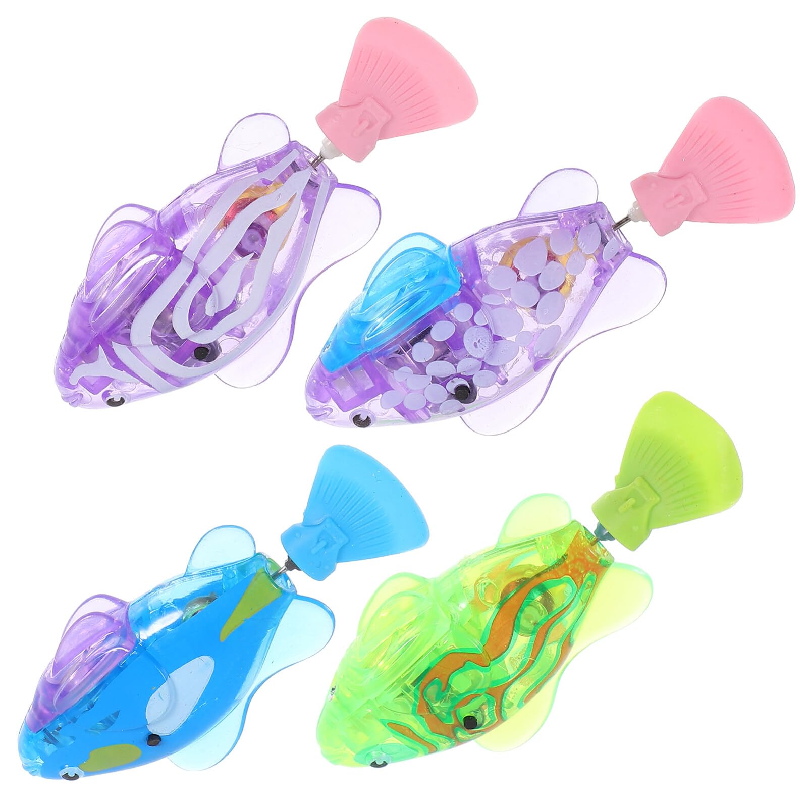 GANAZONO 4 Juguetes Interactivos para Peces para Agua Juguete Interactivo para Peces Nadadores para Gatos De Interior Juguetes para Peces Robot Juguete Eléctrico para Gatos Movimiento