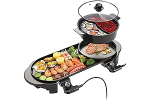 Electric Hot Pot and Grill Combo: Perfect for Indoor Korean BBQ and Shabu-Shabu
