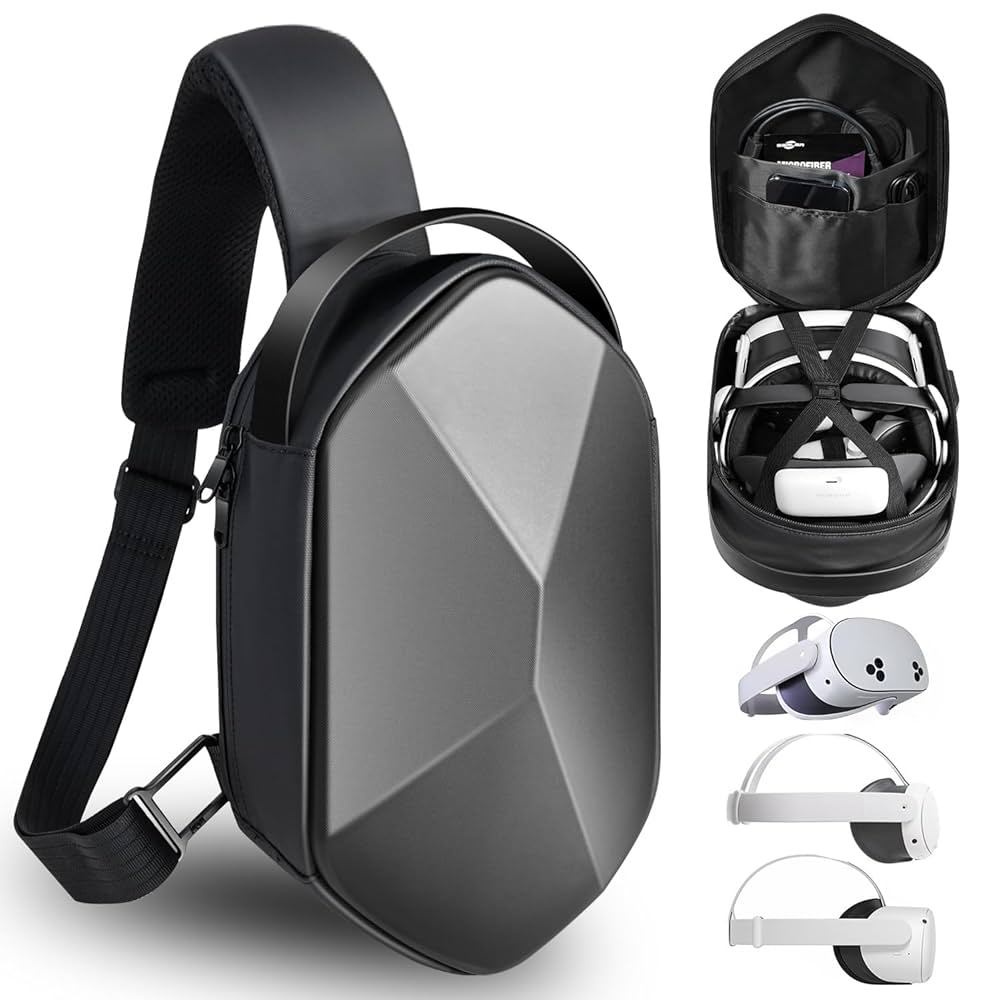 【美品】 Quest3 128 & HEAD SET & CASE Amazon.com: Upgraded Carrying Case for Meta Quest 3, Large
