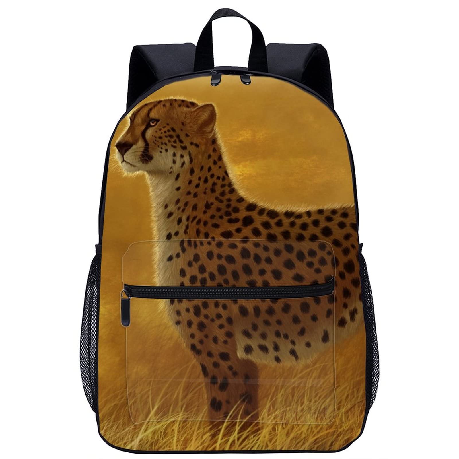 Mochila informal de guepardo 3D espaciosa para aliviar la carga escolar 8