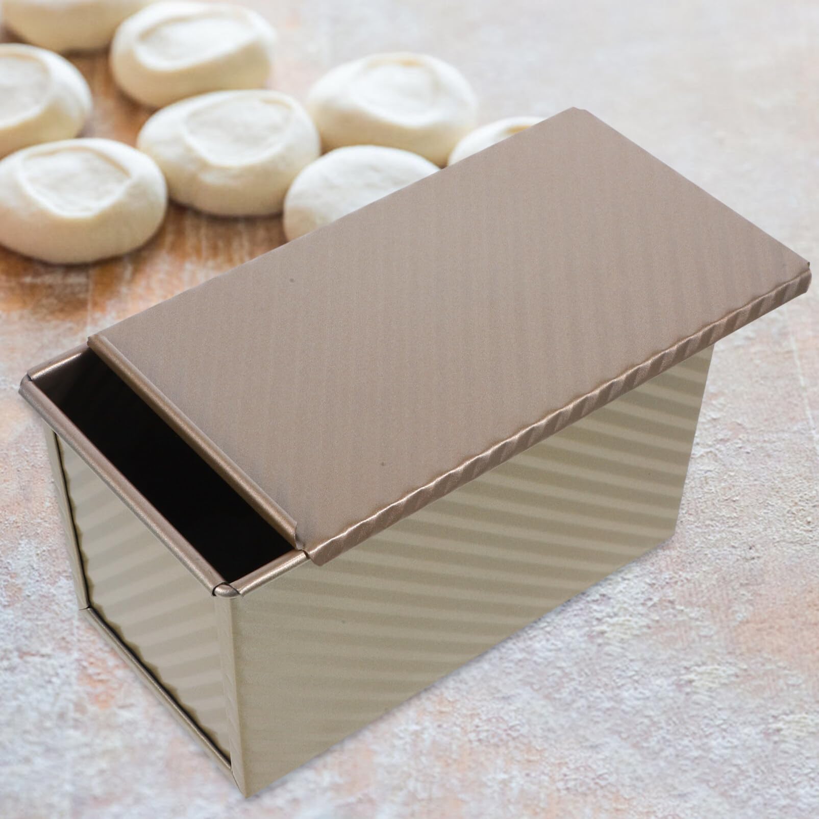 MAGICLULU Rechteckige Brotbackform mit Deckel Kastenform zum Brotbacken für Toast und Kuchen Antihaft-brotform für Küche und Bäckerei