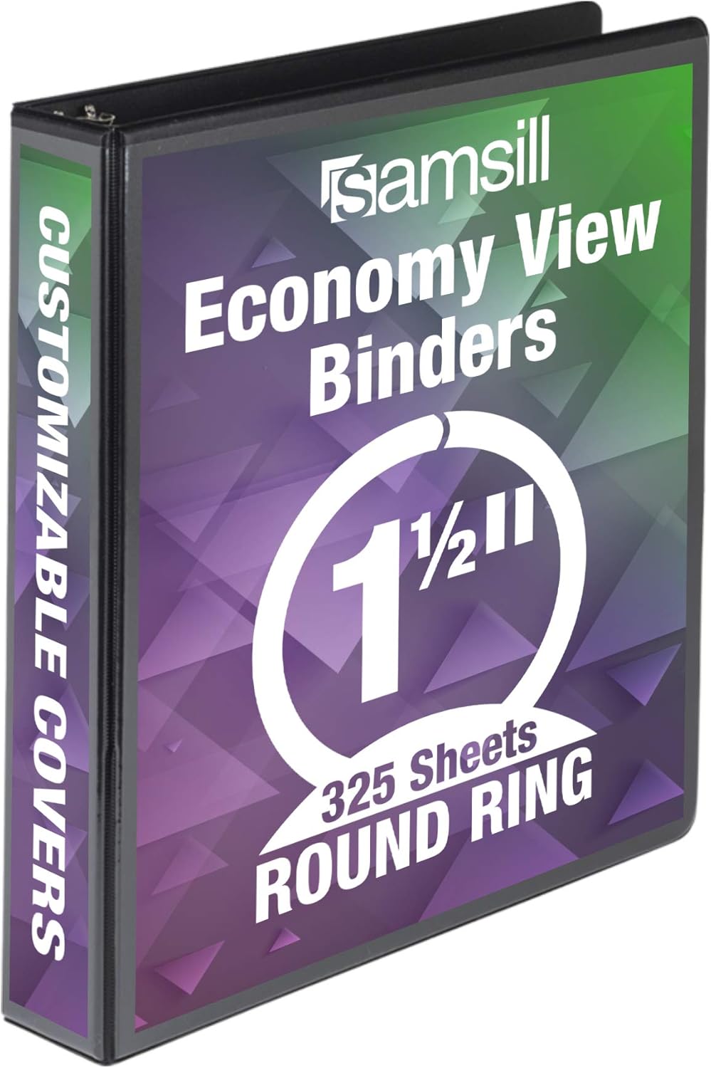 Samsill Economy 3 Ring Presentation View Binder, 1.5 Inch Round Ring – Holds 325 Sheets, Customizable Clear View Cover, White : Everything Else