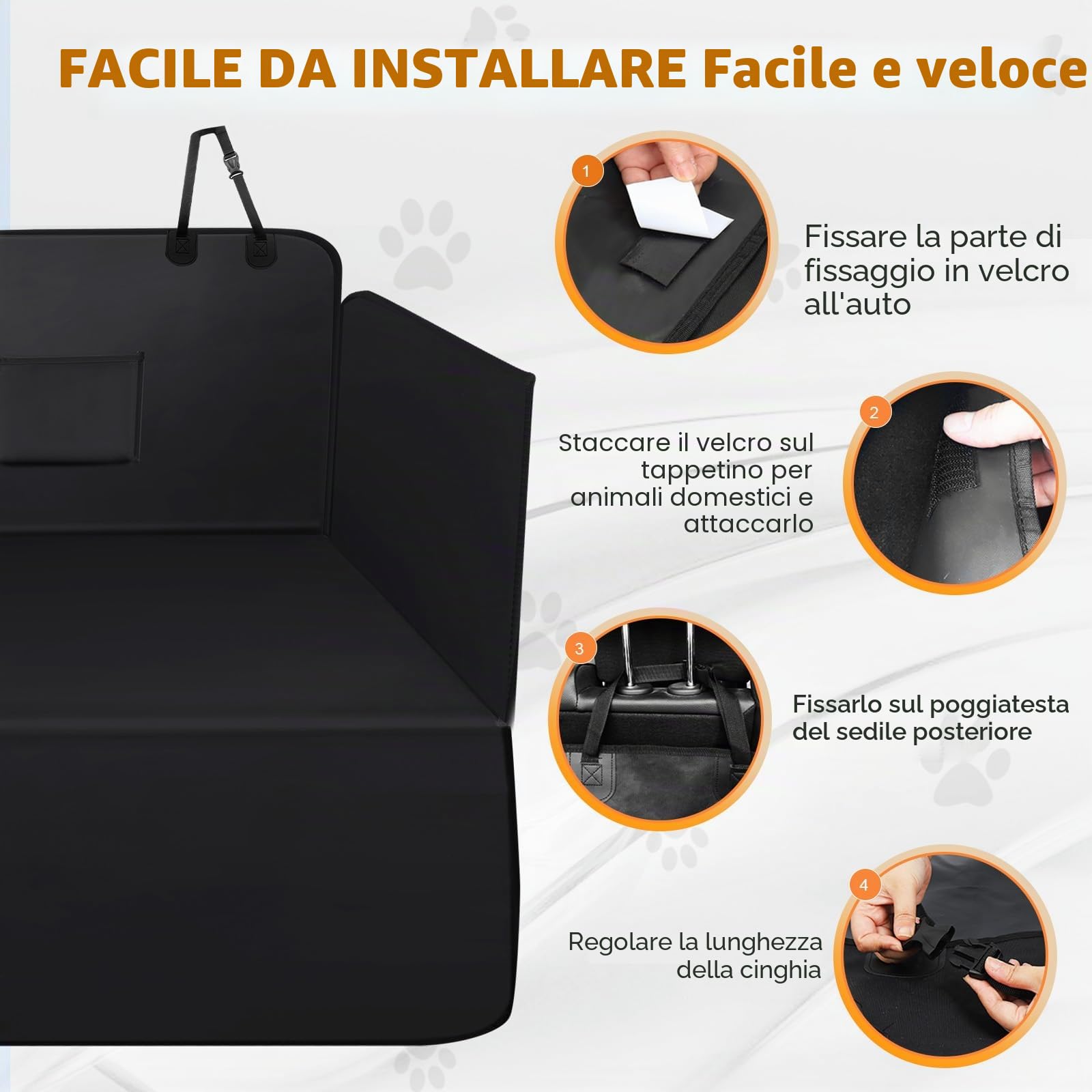 Zanfqvo Telo Bagagliaio Auto per Cani - Copri Bagagliaio Auto Universale con Protezione Laterale - Impermeabile Antipolvere Protezione Copertura per Station Wagon, Furgoni e SUV