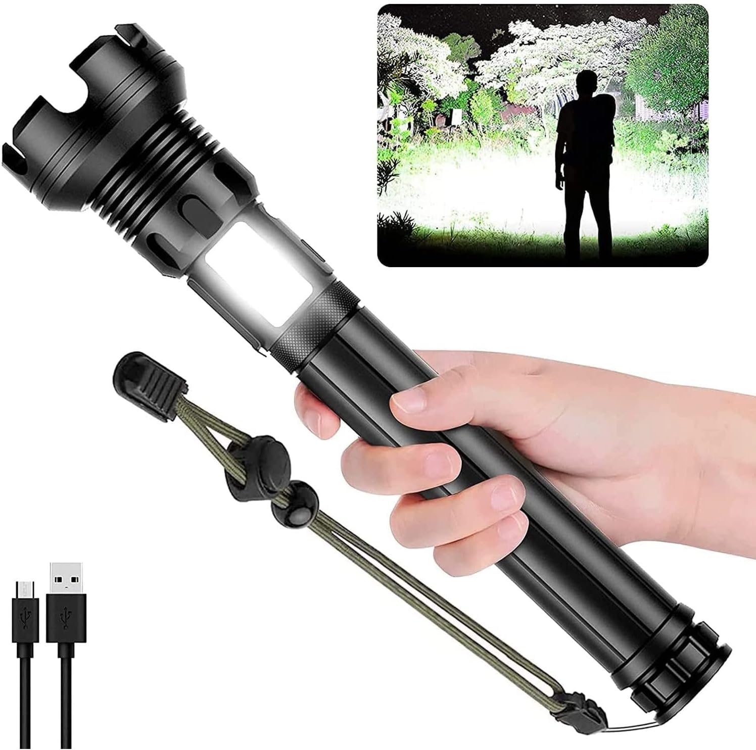 Lampes De Poche De Travail COB Super Lumineuses, Lampes De Poche De Travail Cob Super Lumineuses Lampes De Poche Tactiques Led Portables Haute Puissance Pour Les Urgences Et Le Camping~p141389547
