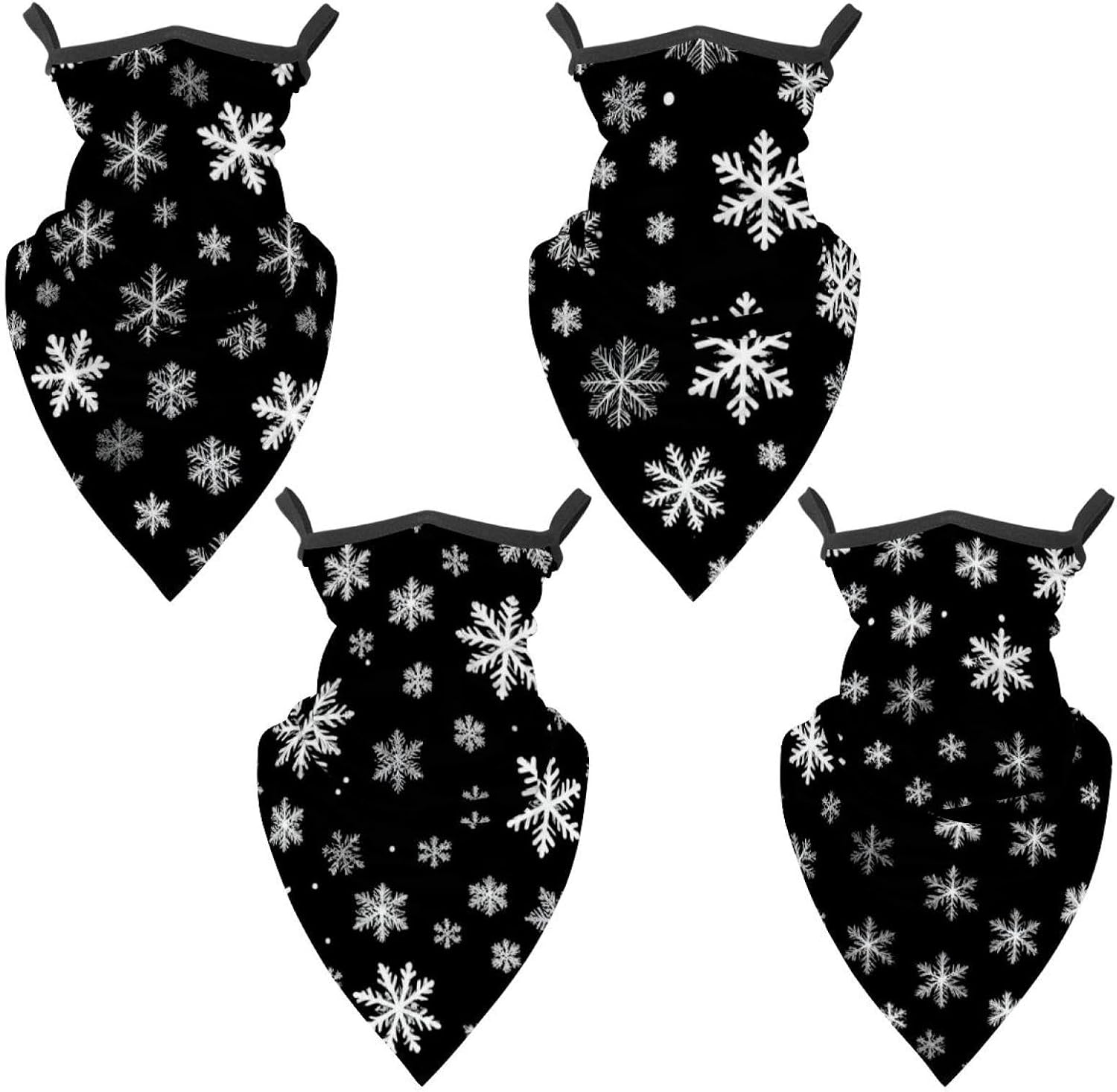 4 Pack Christmas 1_78 Neck Gaiter Face Cover Scarffor Skiing Fishing Hiking Cycling