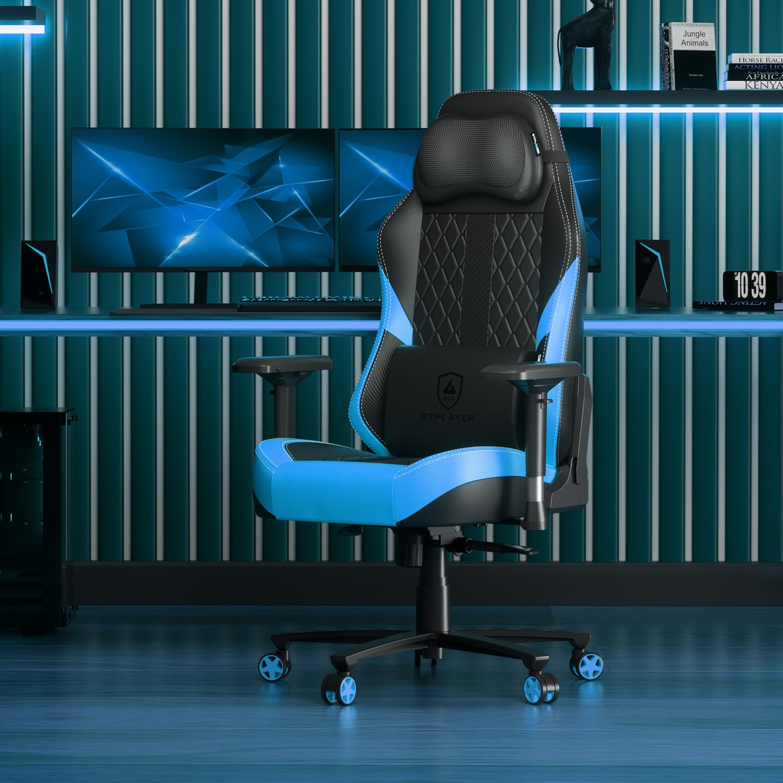 GTPLAYER Gamingstoel met opklapbare armleuningen, ergonomische gamingstoel met schommelfunctie, pc-stoel van schuim met hoge dichtheid, rood GTPLAYER Gamingstoel met opklapbare armleuningen, ergonomische gamingstoel met schommelfunctie, pc-stoel van schuim met hoge dichtheid, rood