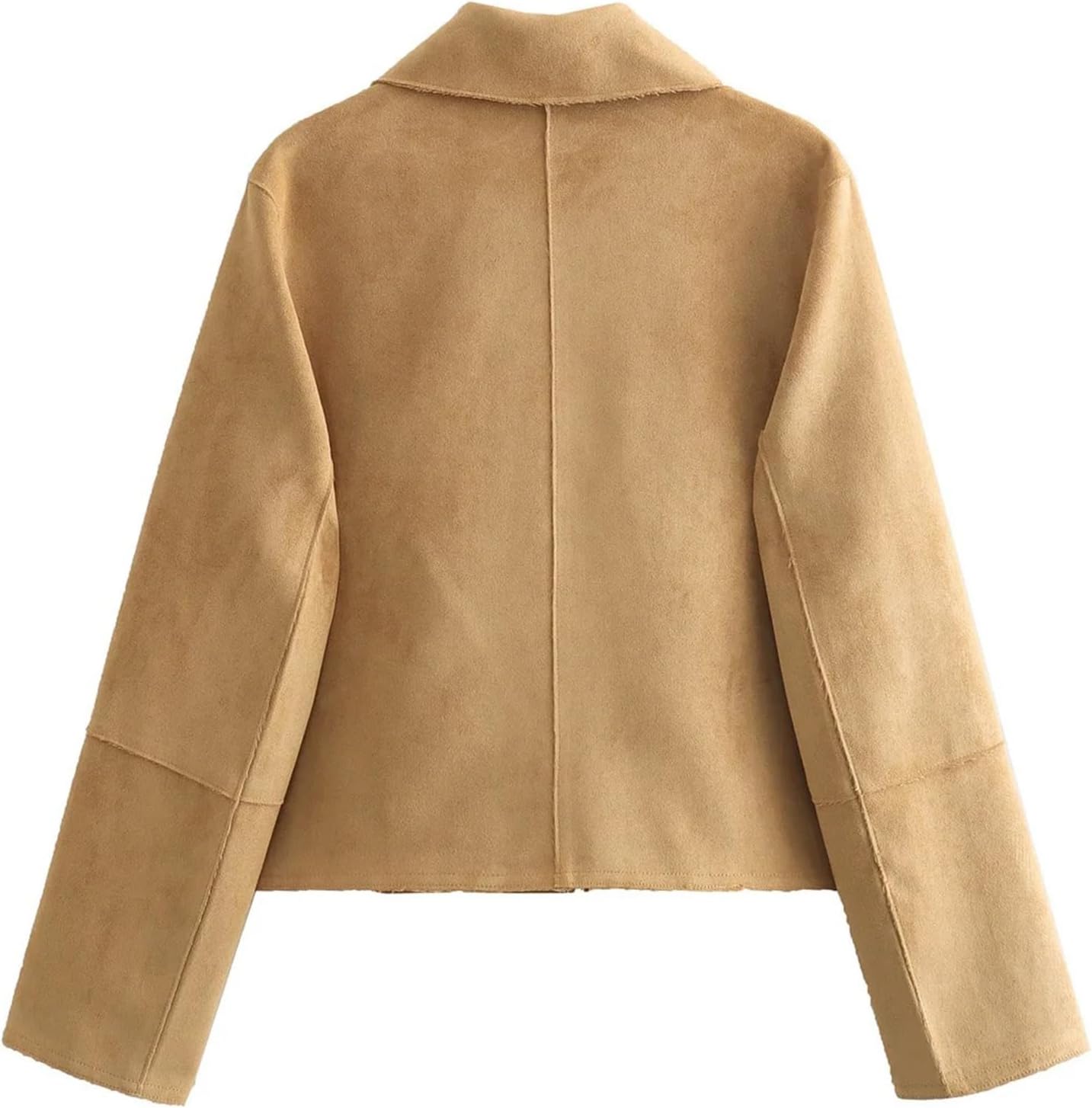 Lucrosun Women's Button Down Suede Jacket Trendy Fall Coat Winter Outfits 2024 - Image 4