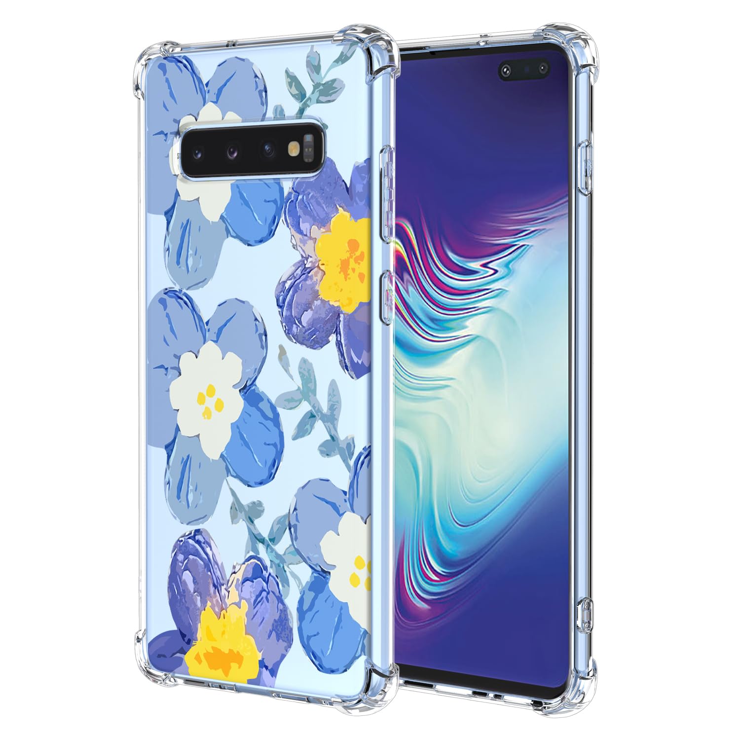 Callyue Case for Samsung Galaxy S10 5G, Colorful Pattern Design, Protective Case Clear Slim Soft, Fashionable Designs for Women Girls, Oil Painting