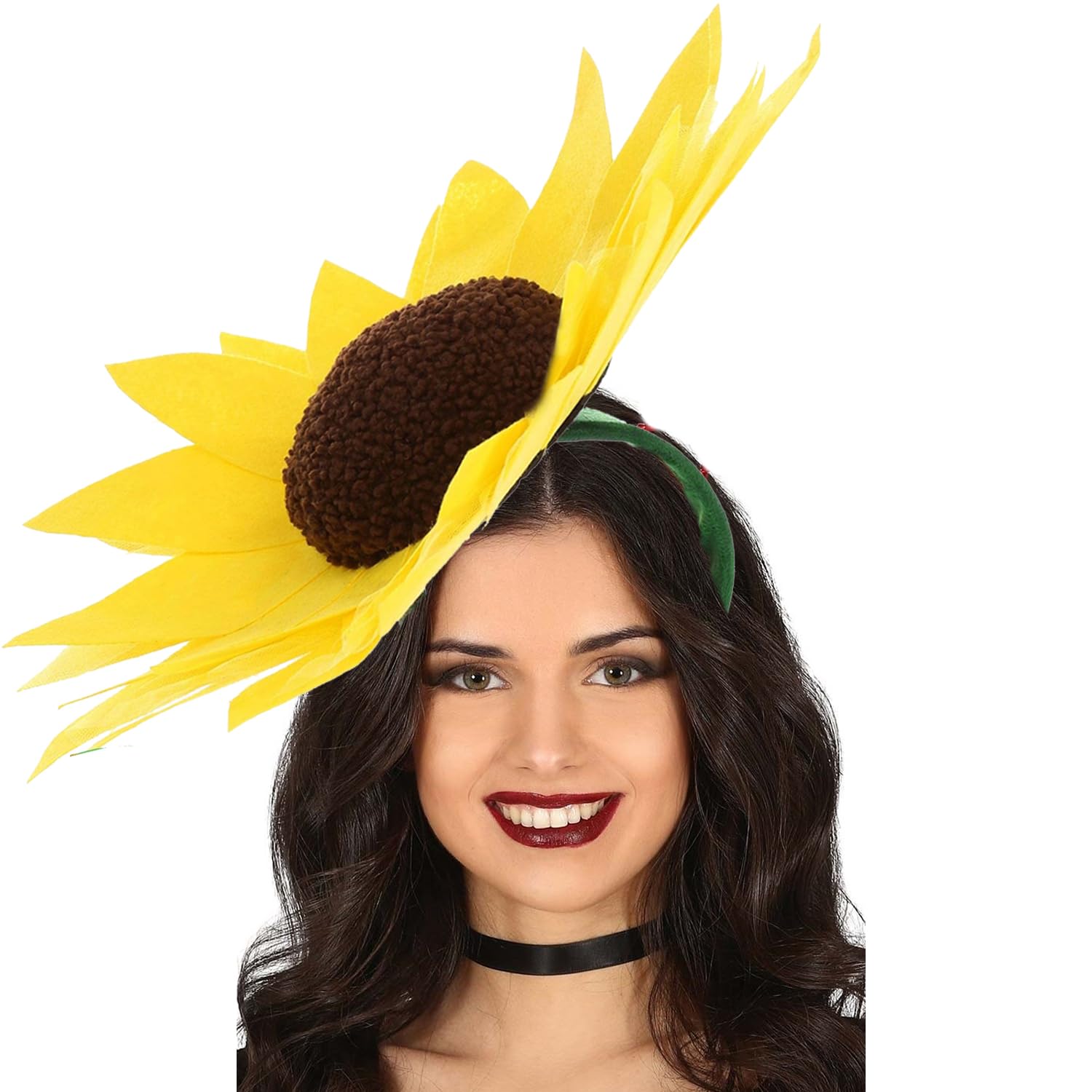 Divertido disfraz de girasol con sombrero de girasol y guantes verdes para Halloween, cosplay, fiesta, festival, juegos, adolescentes y adultos