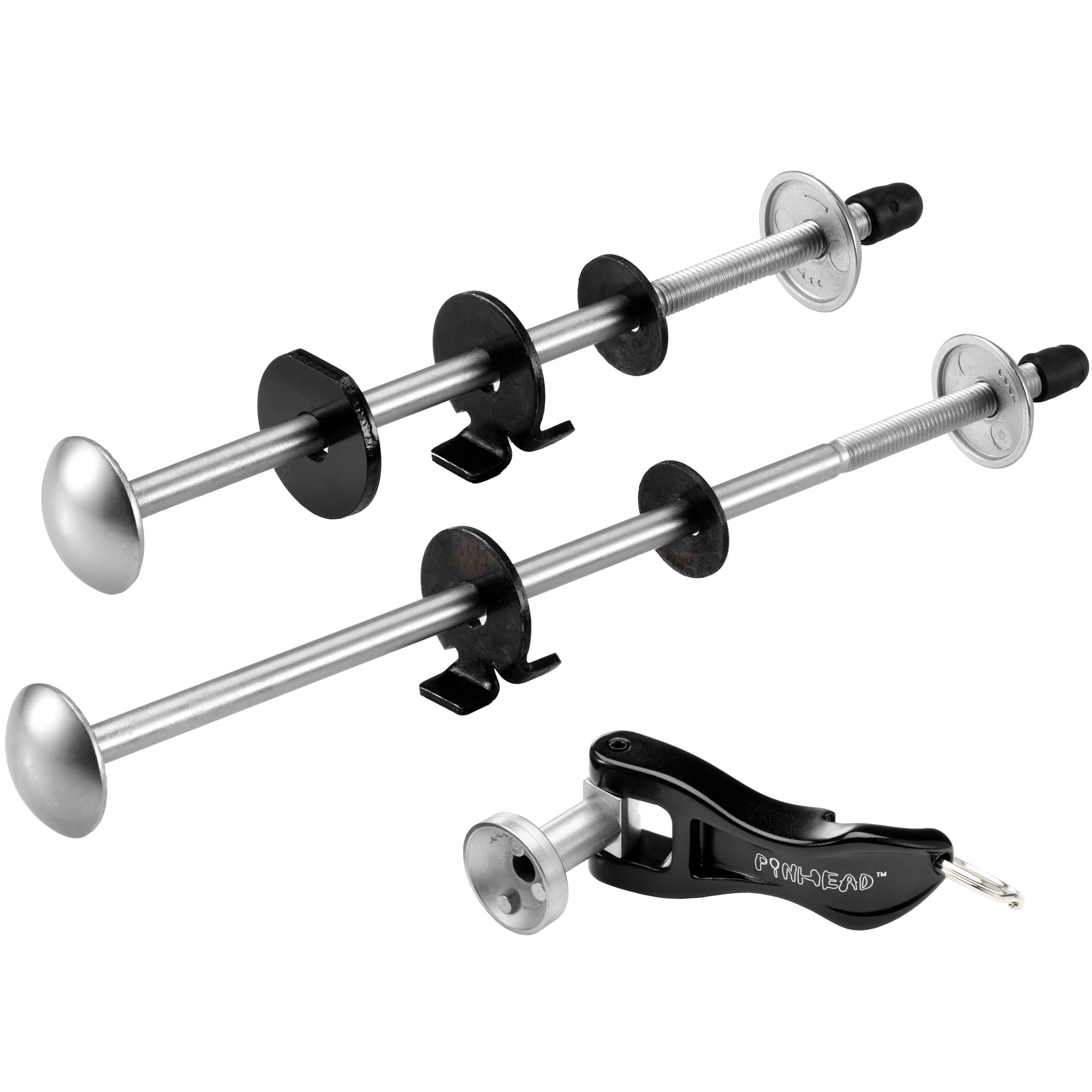 Pinhead Bicycle Locking Skewer Set, 2 Pack, Silver (PH-110)
