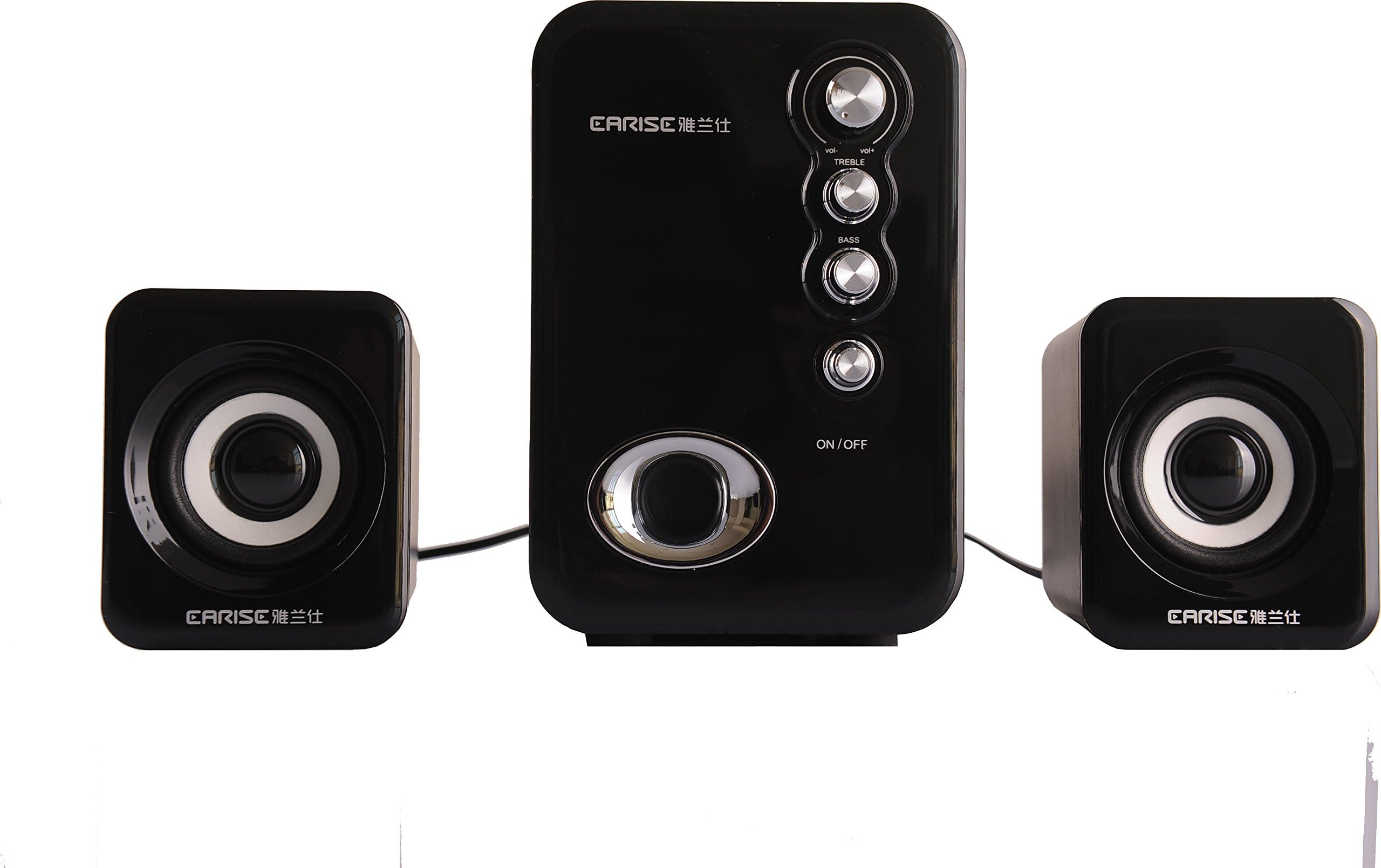 Earise Q8 2.1 USB Computer Speakers System, 3.5mm (Black)