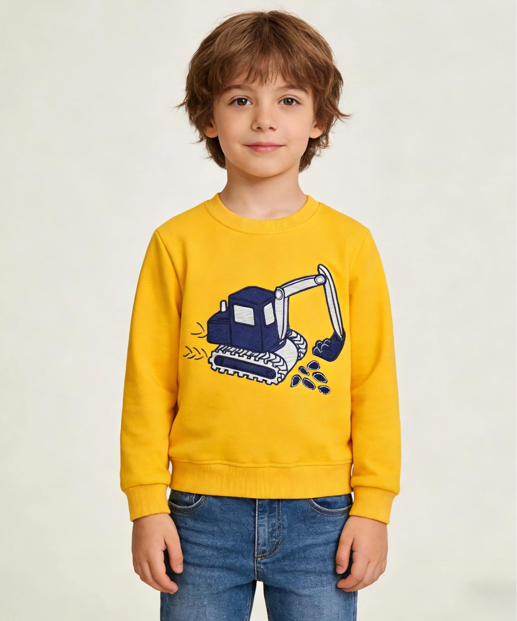 Sudaderas Niño Dinosaurio Pullover de Algodón Bebé Niños Sweatshirt Cuello Redondo para Niño Camiseta Casual de Manga Larga Sudaderas sin Capucha para Niño de 2-7 Años