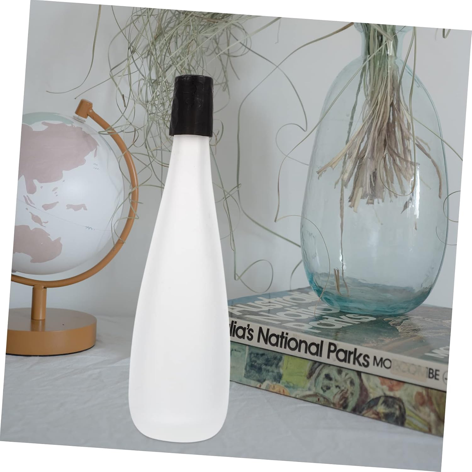 Ciieeo 1Pc Frosted Sealed Wine Bottle Empty Brewing Bottle for Fruit Wine Rice Storage and Beverage Crafting White Includes Packaging Box