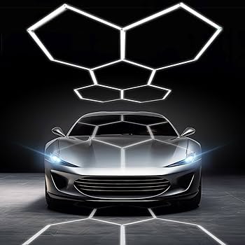 156W 六角形 LEDライト ガレージ用 Amazon.co.jp: ガレージ用六角形LEDライト 5個六角形 led ガレージ