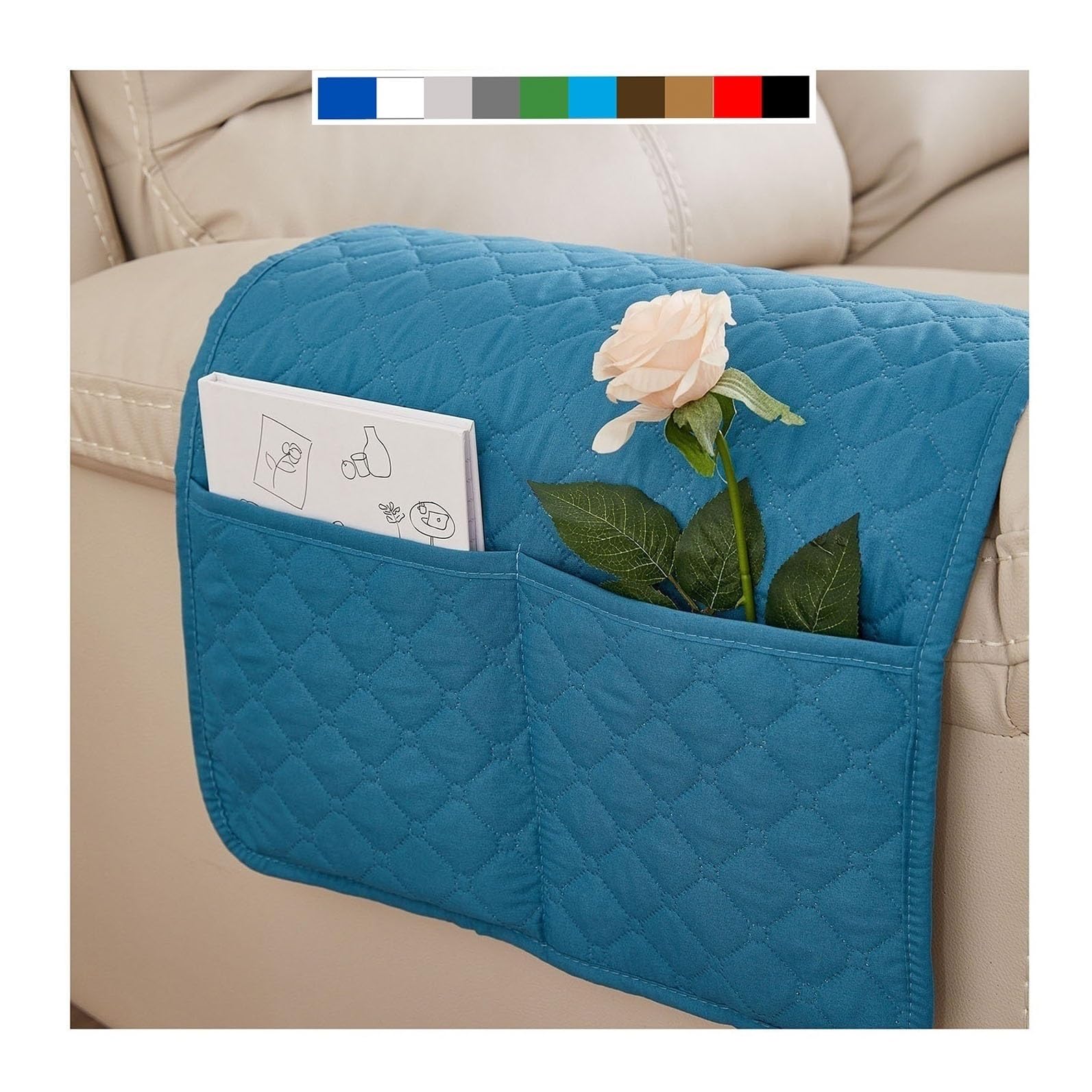 Iliemao Lake Blauw Sofa Armrest Cover Headrest Cover Recliner Chair Arm Cover Sofa Headrest Slipcovers Nonslip Waterproof Armchair Cover For Recliner Leather Sofa Couch Protector Modern ( Color : Size : Wit