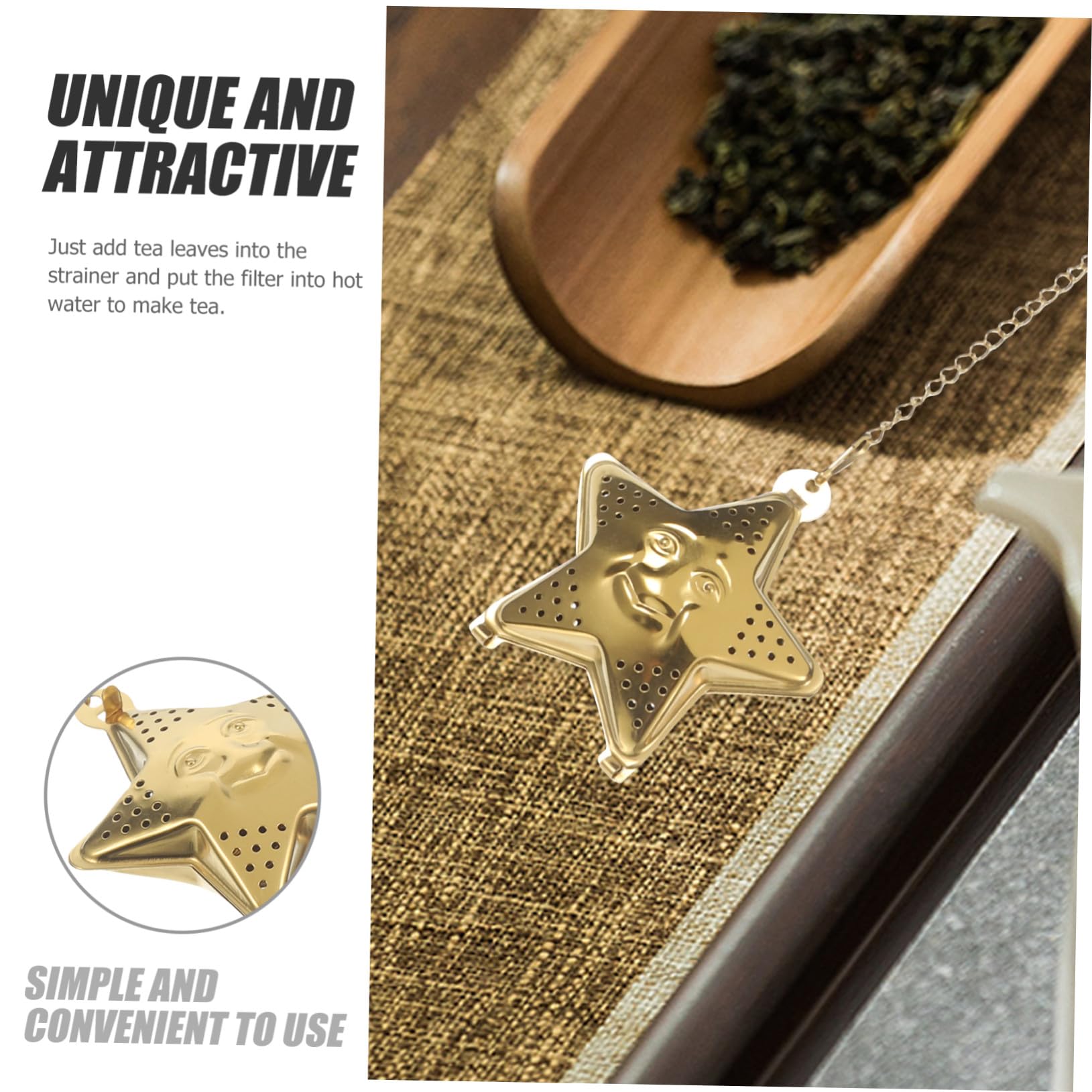 2pièces Filtre à Thé Inox Créatif Infuseur Original Avec Chaîne Passoire à Mailles Fines Réutilisable Pour Toutes Sortes De Thés Et Épices Facile à Nettoyer Design Unique