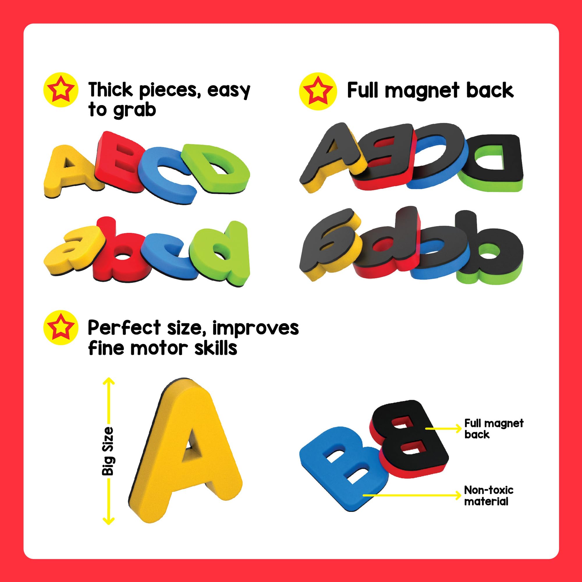 Play Panda Learn to Write Magnetic Board with Captial & Small Letters for 3+ yrs Kids