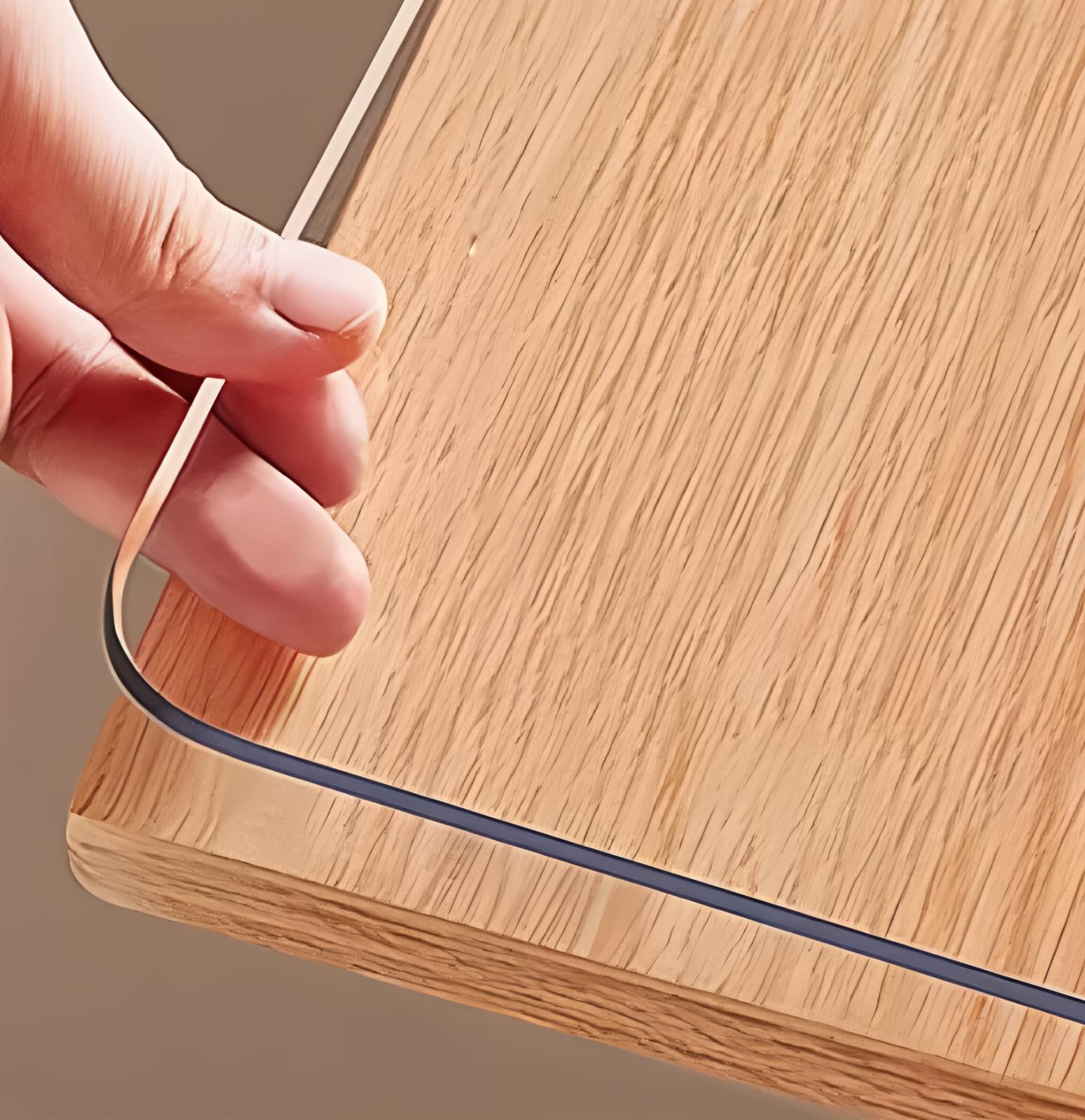 2mmClear Desk Cover Protector, Transparent Plastic Table Protector Waterproof,17"x21" Anti-Scratch Clear Desk Mat for Office Desktop Dresser Dining