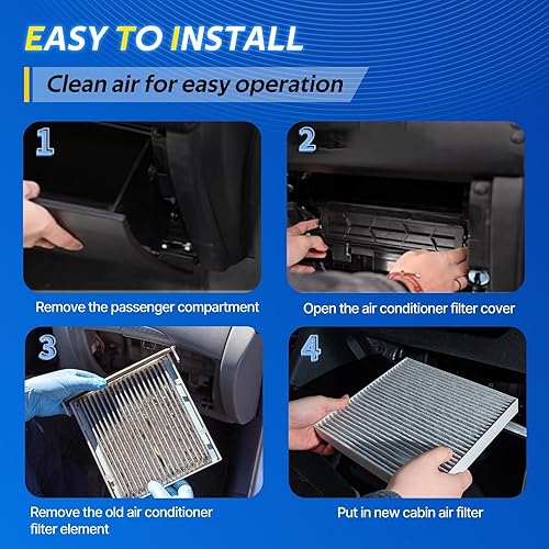 Miniatura 8 de Filtro de aire de cabina para CF10728, Accent (2008-11), Elantra (2007-16), Elantra Coupe (2013-14), Elantra GT (2013-17), Forte (2014-18), Forte