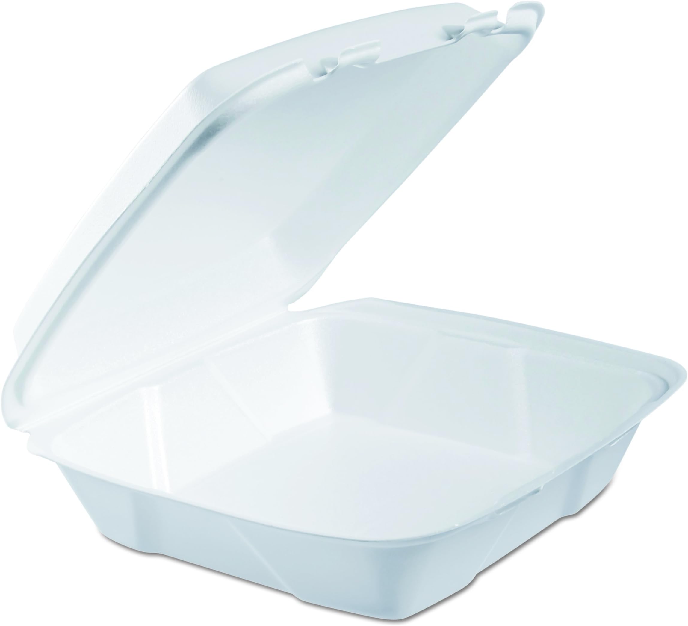 90HT1R Foam Hinged Lid Containers, 9.375 x 9.375 x 3, White (Case of 200)