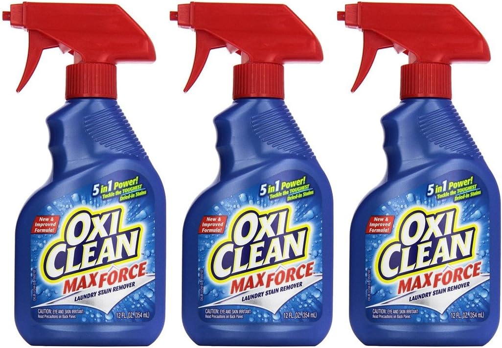 Max Force Laundry Stain Remover Spray 12 Ounce (Pack of 3)