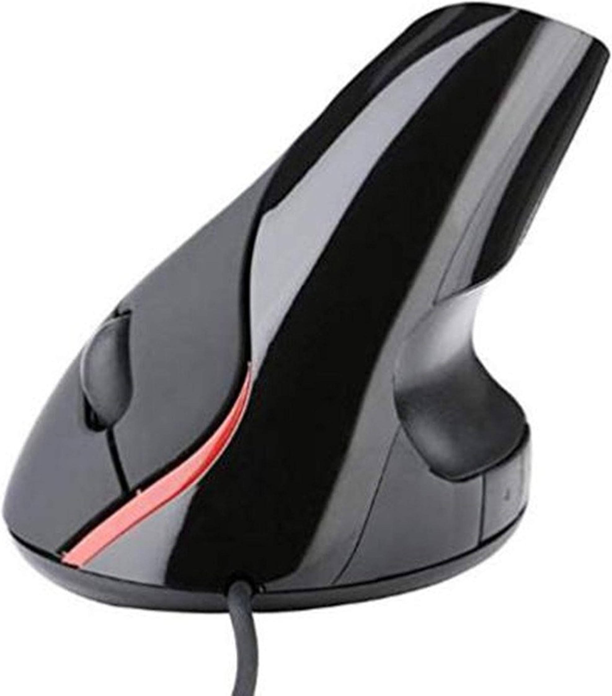 HUILINMEI Vertical Optical Ergonomic Mouse with High Accuracy Cable Relieve Wrist Fatigue and 2.4G Hand (Black)