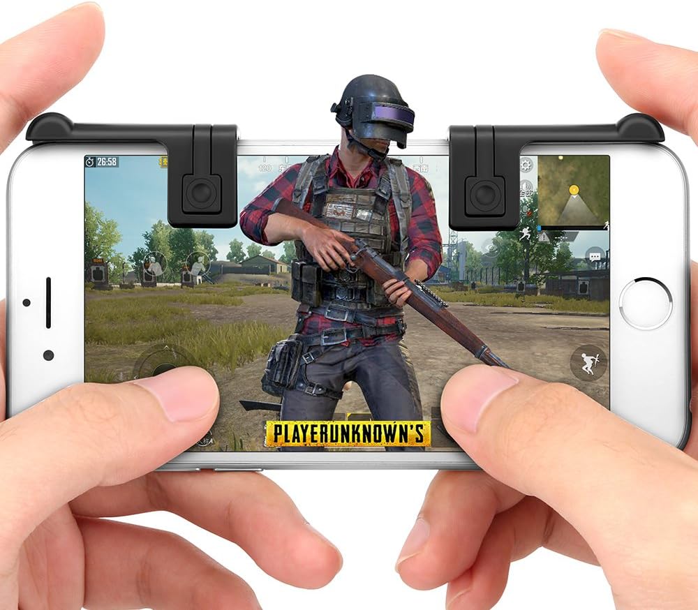 Mobile Game Controller PUBG Joystick Gamepad Sensitive Shoot Aim Triggers for PUBG/Knives Out/Rules of Survival Mobile Gaming Trigger Joystick for Android iOS