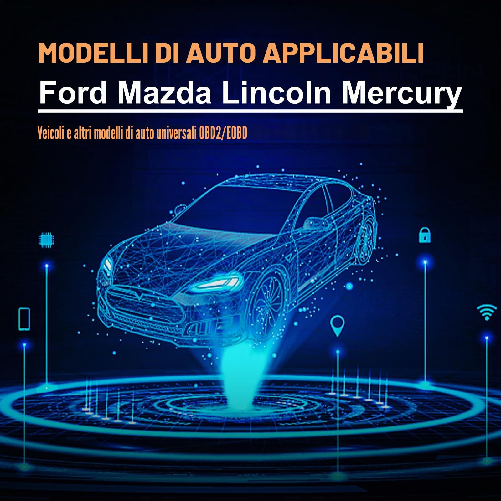 FORScan OBD2-Adapter, OBD2 Dispositivo di Diagnosi, Dispositivo di Diagnosi Auto per Tutti gli Auto con Ms-Can Hs-Can-Switch per la Diagnosi di Pkw e Light, Truck-Code Reader per Ford F150 F250 Solo