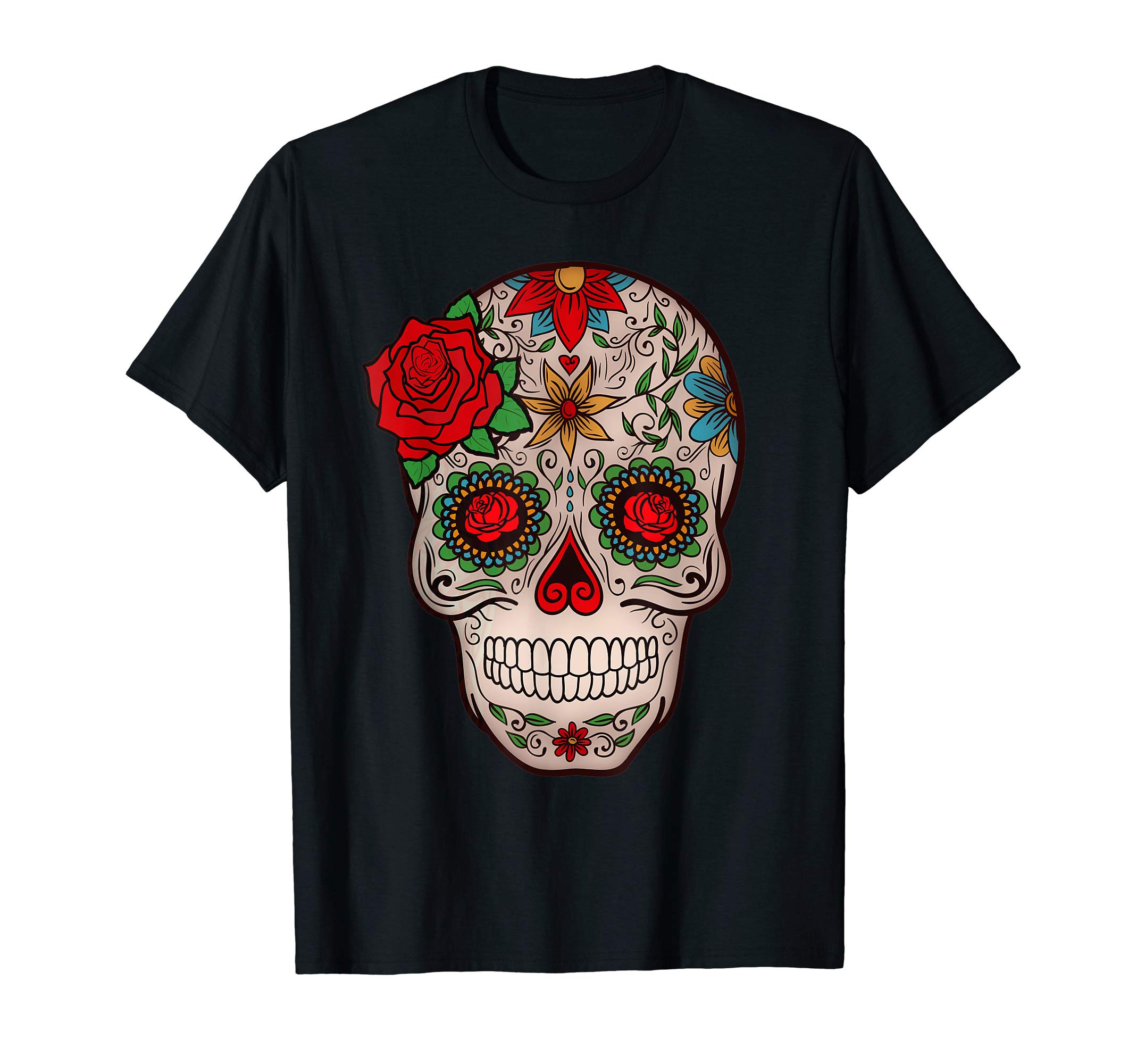 Day of the Dead Tee Shirt Mexican Sugar Skull All Saints Day T-Shirt