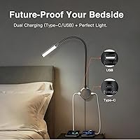 Vista 6 de VST Luces para Libros para Cabecero, Lámpara de Lectura Montada en la Pared de la Mesita de Noche, Luz de Lectura Táctil para Ajustar la Temperatura