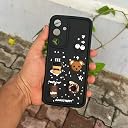 Pikkme Back Cover for Samsung Galaxy S24 FE 5G | Cute Fun Cartoon 3D Bear Silicone Full Body Protection Bumper Case (Black) gallery image