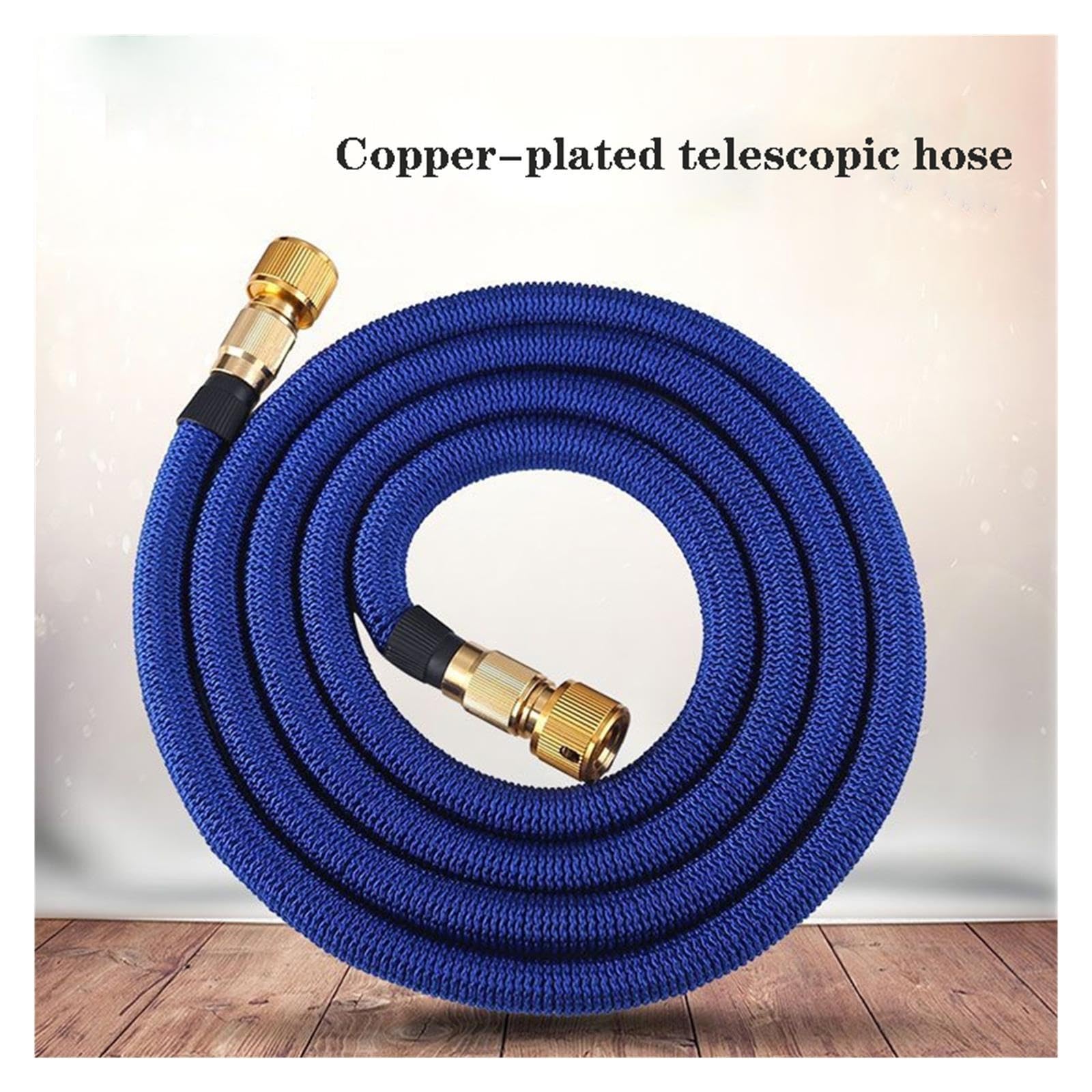 Manguera de agua de jardín expandible de TPE con conectores de cobre chapado(5m to 15m blue)
