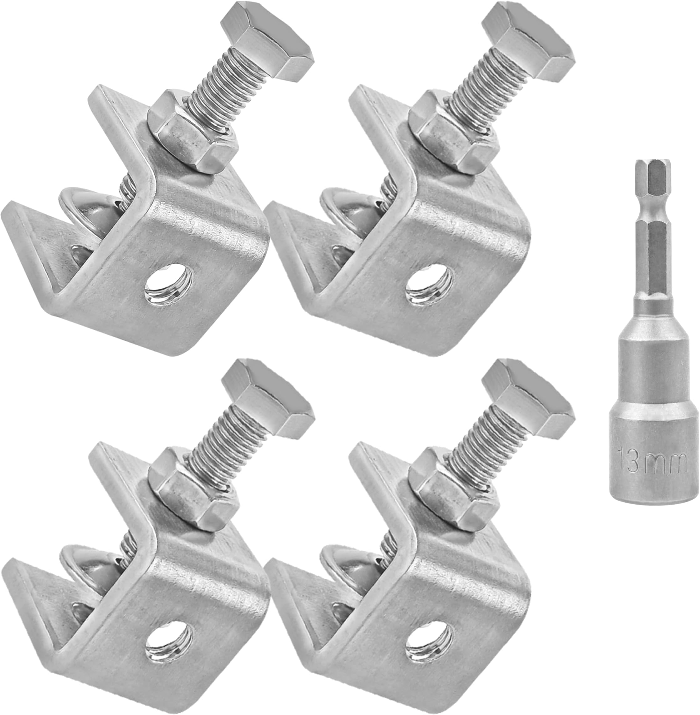 304 Stainless Steel C-Clamps,20mm Mini Tiger Clamps for Woodworking,C-Clamp 4 pack