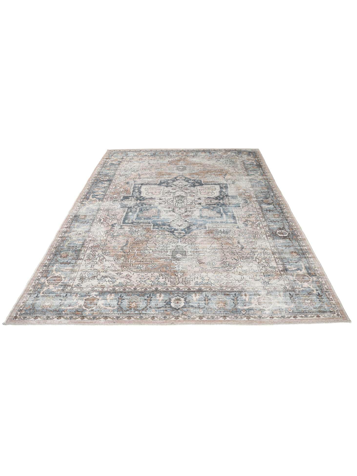 RugVista Dhabi Oriental Tapis, 160 x 230 cm, Terracotta/Bleu