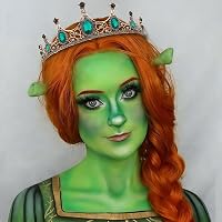 Vofler Barokk Tiara - Fekete-Arany Korona Smaragdzöld Kristályokkal - Elegáns Fejdísz Esküvőre, Jelmezbálra, Születésnapra 3