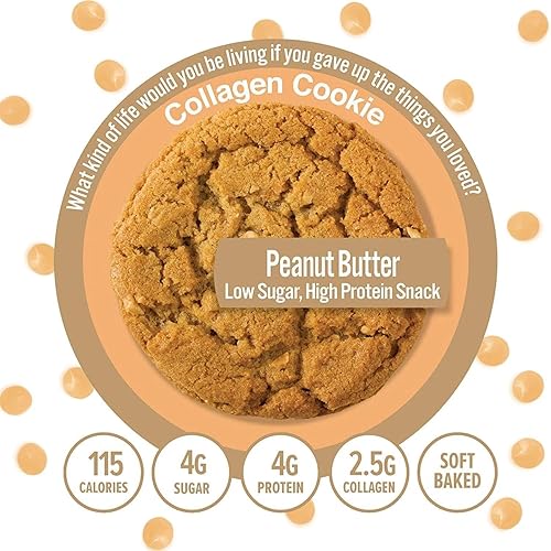 Miniatura 5 de 321glo - Galletas de colágeno  Galletas horneadas suaves, altas en proteínas, bajas en carbohidratos, bajas en azúcar  Snack keto para mujeres,