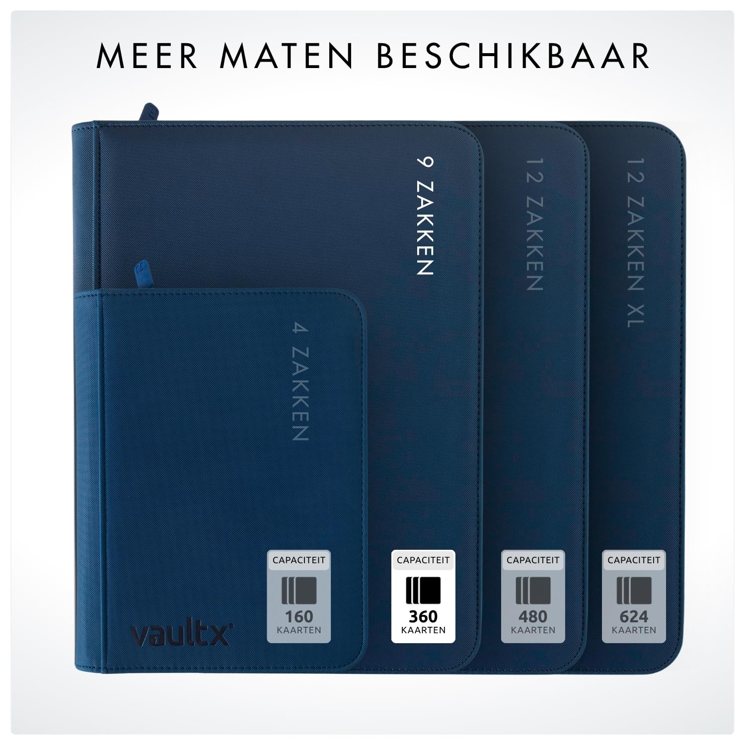 Vault X 9-Vaks Kaartenmap met Band, 360 Kaarten, Standaardformaat, 20 Zijlaadpagina's, Map voor Verzamelspeelkaarten, Sportkaarten, TCG (Geel