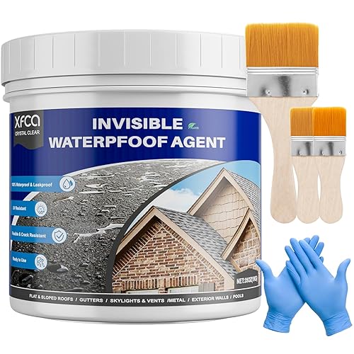Sellador impermeable transparente, revestimiento impermeable transparente de 35 onzas (2.2 lbs), agente invisible líquido a prueba de agua para