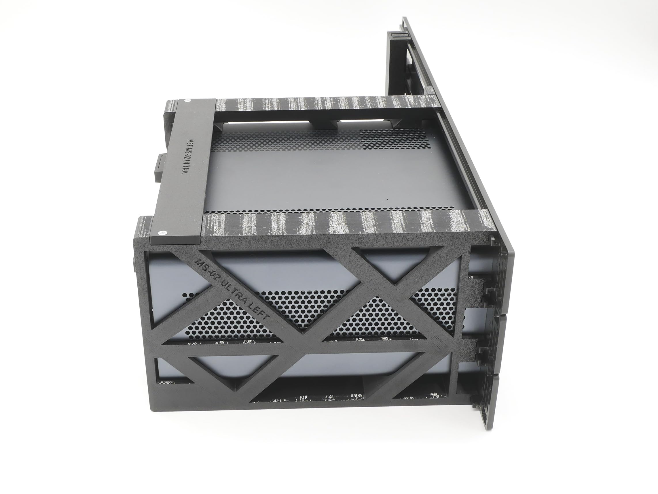 Rack Mount for miniSforum MS-02 Ultra with 2 RJ45 keystones 19inch 3U