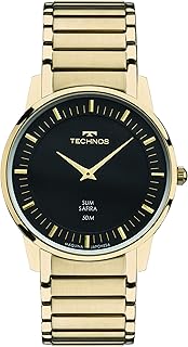 Relógio technos masculino slim dourado - gl22aa/1p