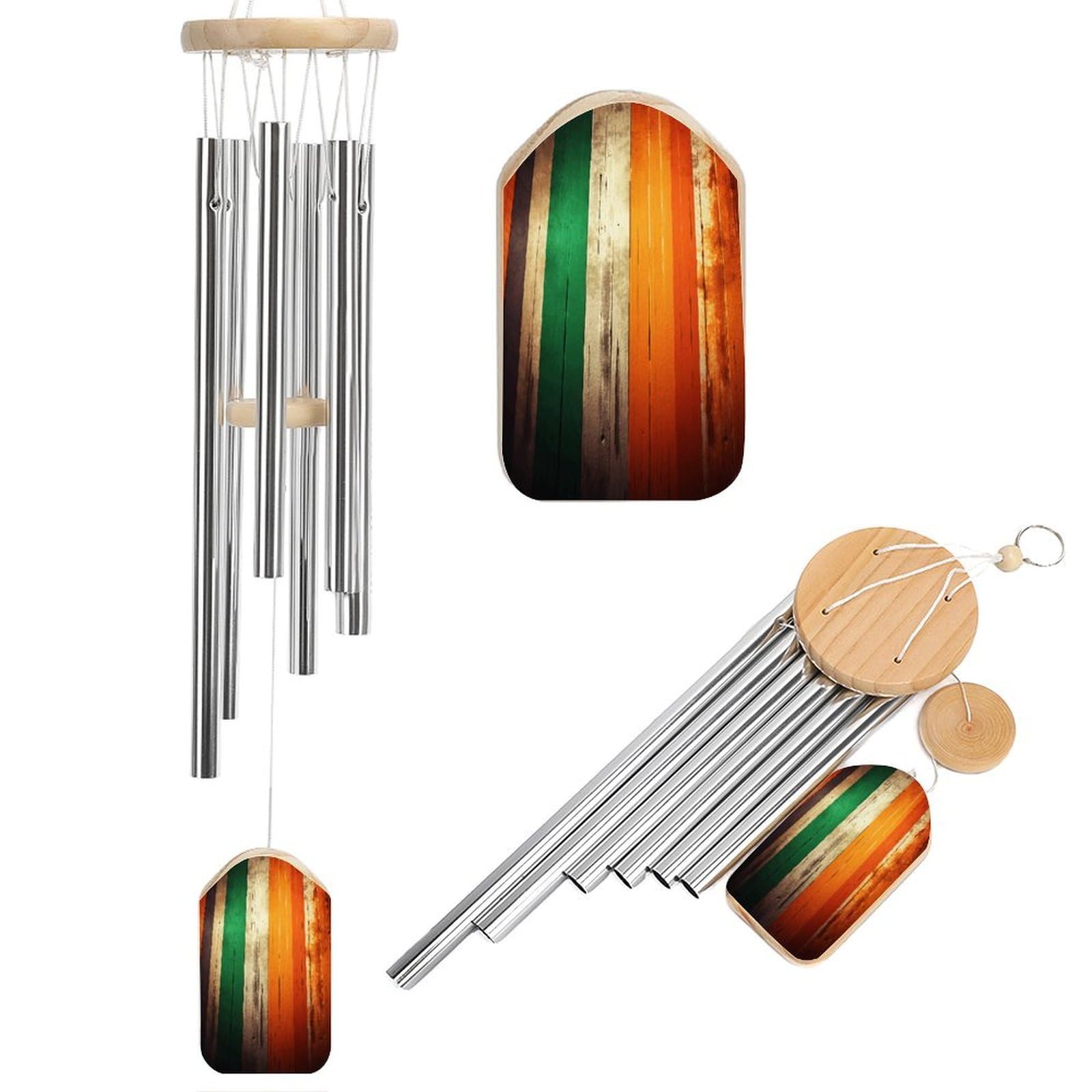 Adfgyerh Style Stripes Wind Chimes For Outside, Memorial Windchimes Deep Tone Soothing Melodic Tones, Sympathy Wind Chimes For Patio Home Or Garden Decor